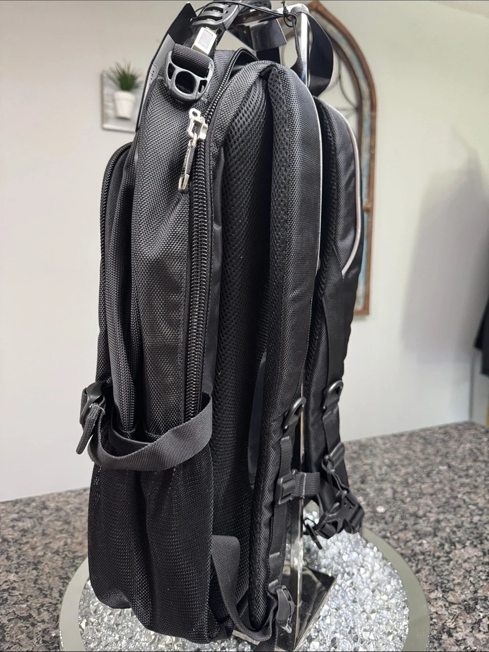 Bugatti Black Men's Backpack with Multiple Compartments Laptop backpack NWT